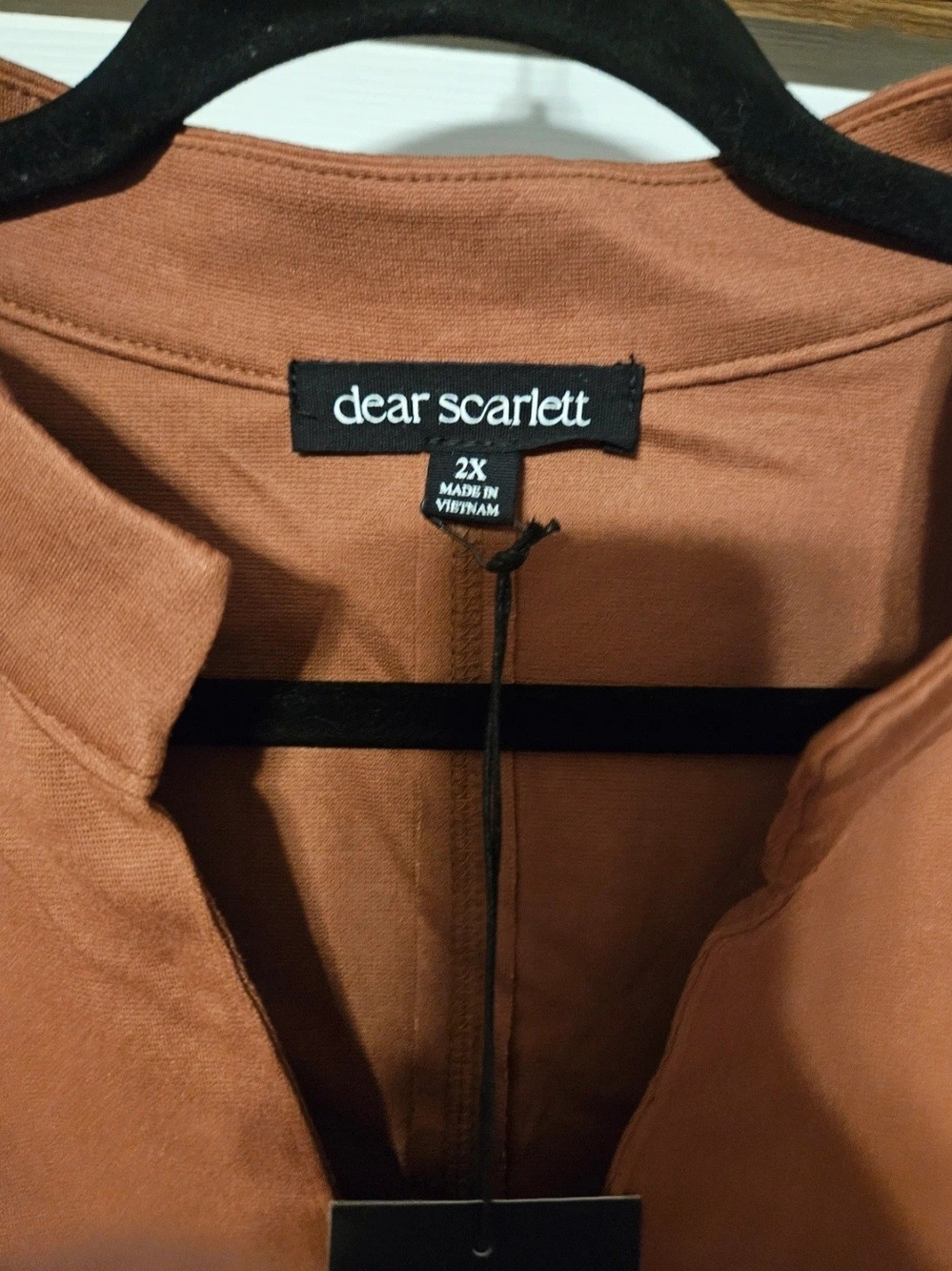 Dear Scarlett NWT Rust Brown Knee-Length Dress – Size 2X - Picture 6 of 6